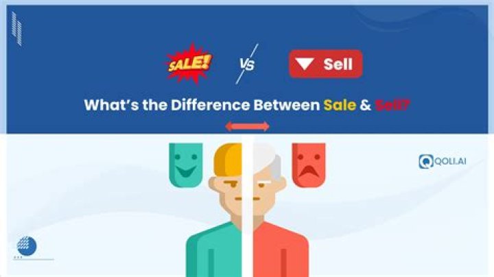 What is the different between sale and sell?