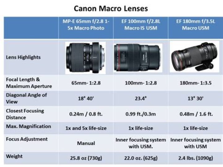 What size is a macro lens?